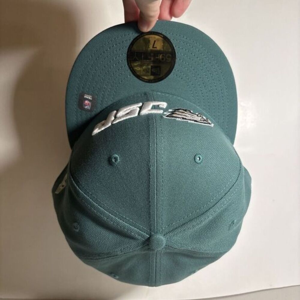 New Era 59Fifty Philadelphia Eagles JSP Green NFL Fitted Hat NEW 7 7/8 - Picture 5 of 7
